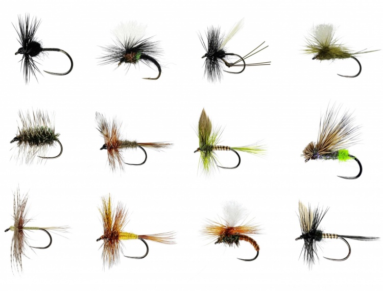 Caledonia Flies Barbless April River Dry Collection #14-18 Fishing Fly Assortment